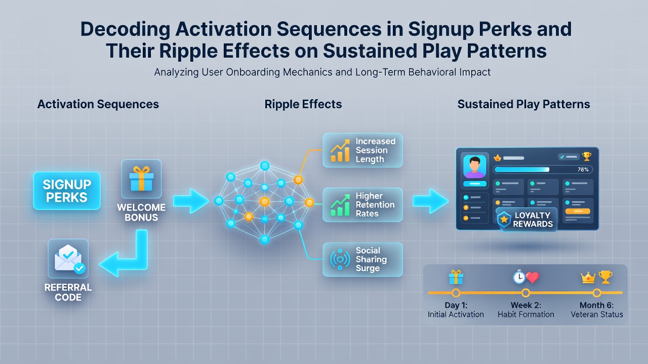 Chart showing play pattern changes after completing signup perk activations across wagering sites