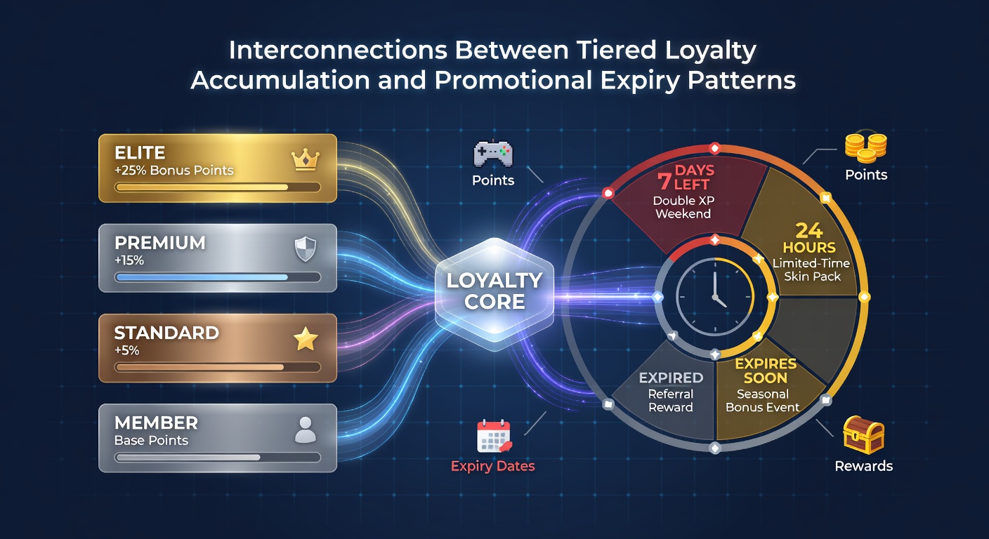 Visual representation of tiered loyalty structures in online gaming platforms showing accumulation levels and reward pathways